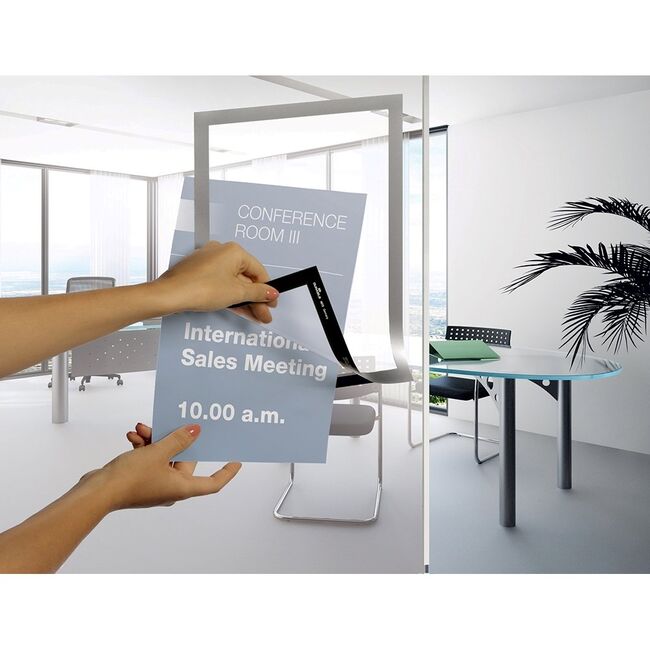 Display magnetic Durable Duraframe, A4, argintiu, 2 bucati/set BPTCDB487223