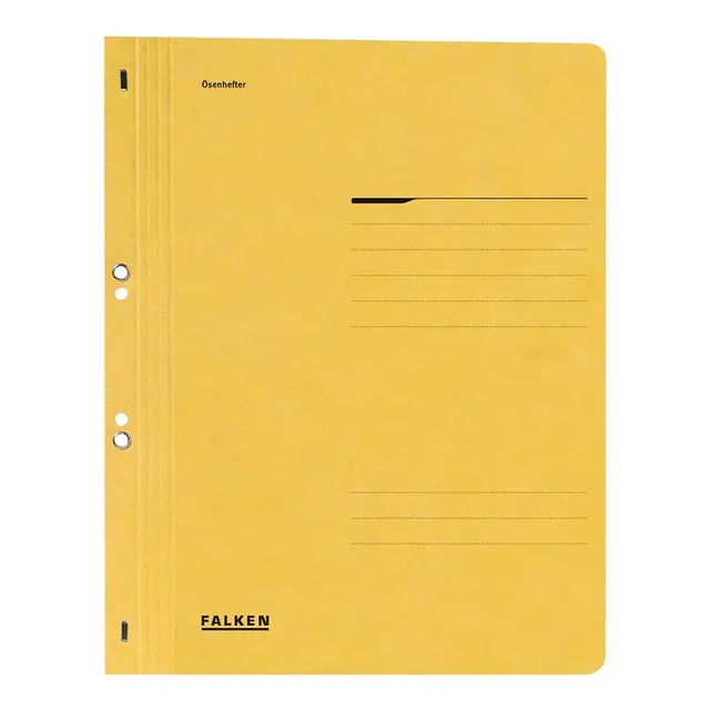 Dosar cu gauri 1/1 Lux Falken, carton, 250 g/mp, galben BPTCFA0925