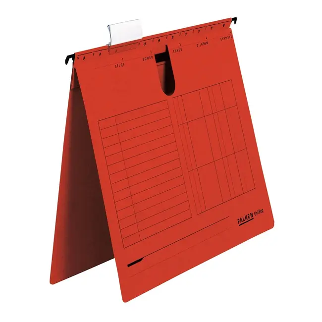 Dosar cu sina Falken, carton, rosu, 25 bucati/cutie BPTCFA0972