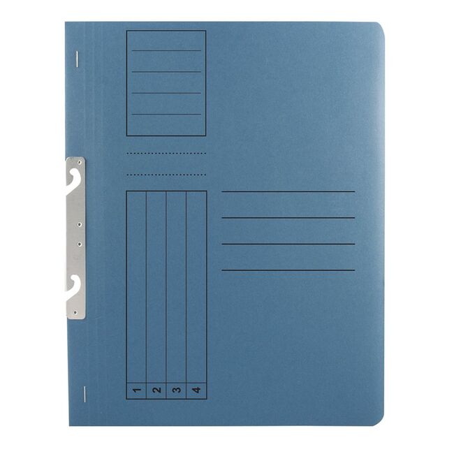 Dosar incopciat 1/1 Basic, carton, albastru, 10 bucati/set BPTCRQ010632