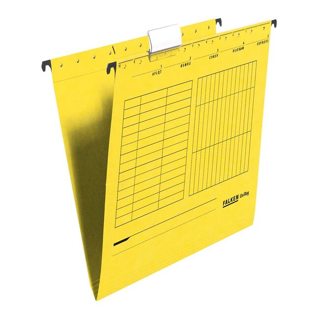 Dosar suspendabil Falken, carton, galben, 25 bucati/cutie BPTCFA0955