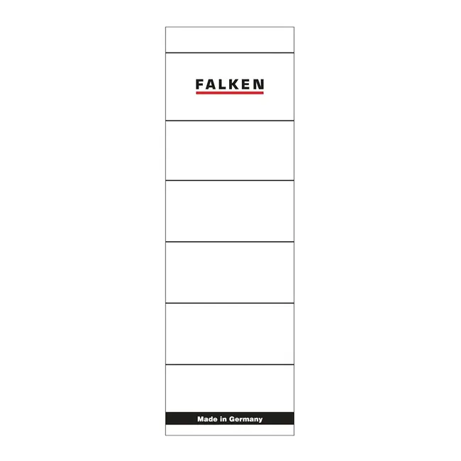 Etichete Falken autoadezive, pentru bibliorafturi,  60 x 190 mm, alb BPTCFA0661