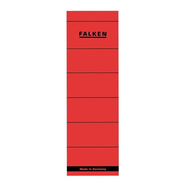 Etichete Falken autoadezive, pentru bibliorafturi,  60 x 190 mm, rosu BPTCFA0662