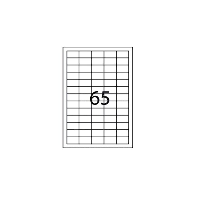 Etichete autoadezive Apli, A4, 38 x 21.2 mm, 6500 bucati, 100 coli/top BPTCAL11102