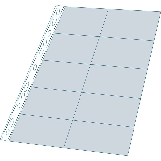 File de protectie Exacompta, pentru carti de vizita, 110 microni, 10 bucati/set BPTCFA100210