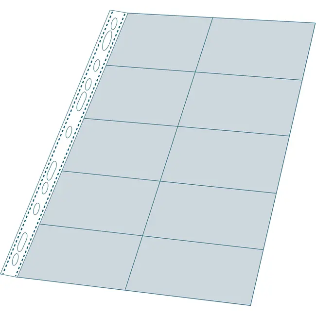 File de protectie Exacompta, pentru carti de vizita, 110 microni, 10 bucati/set BPTCFA100210