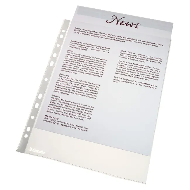 Folie de protectie Esselte, A4, standard, 43 microni, set de 25 buc BPTCSL000163