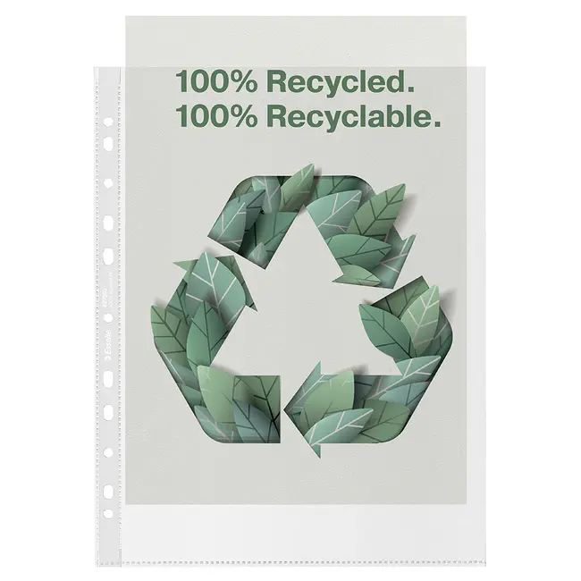 Folie de protectie Esselte Recycled, PP? reciclat, A4 MAXI, 70 mic, 50 bucati/cutie, standard BPTCSL007502