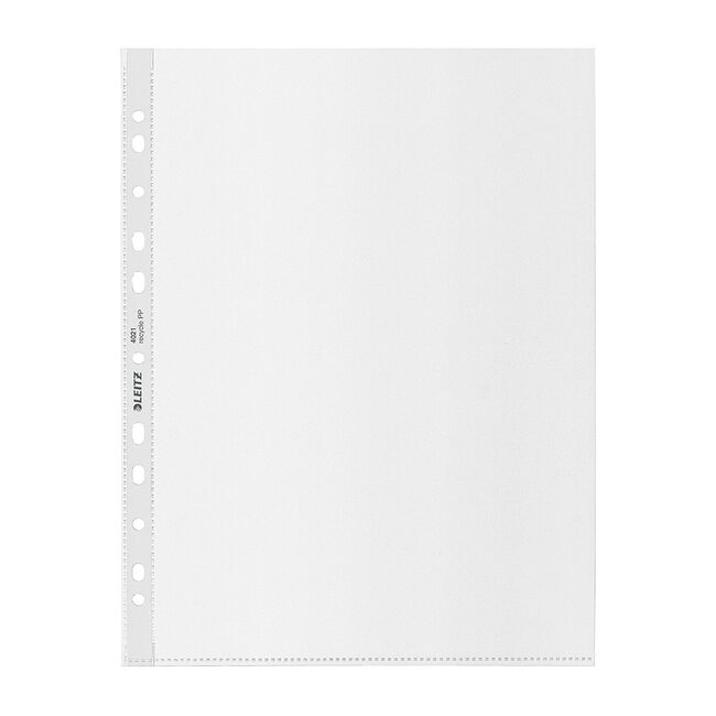 Folie de protectie Leitz Recycle, PP, 90% reciclat, reciclabil, A4 Maxi, 100 mic, 25 buc/ set, standard BPTCSL210003
