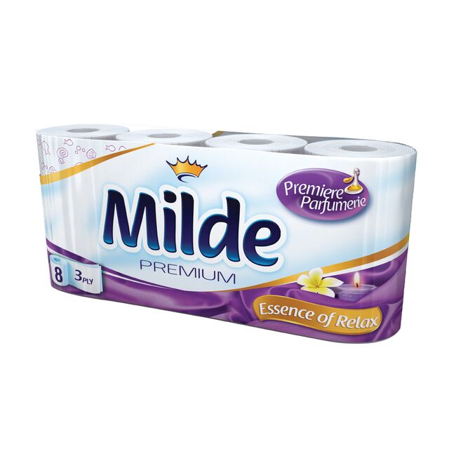 Hartie igienica Milde Premium, 3 straturi, 8 role/set BPTCMD000100
