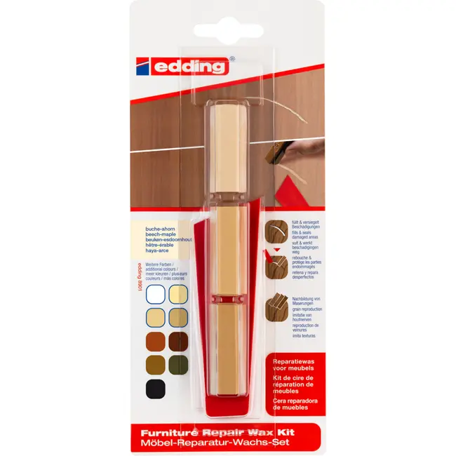 Kit Edding 8901, ceara pentru reparatii mobila, artar, blister BPTCED890111