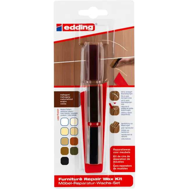 Kit Edding 8901, ceara pentru reparatii mobila, mahon, blister BPTCED89014B