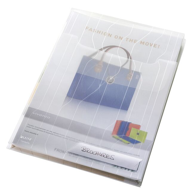 Mapa Leitz, CombiFile Jumbo, eticheta, PP, A4, 200 microni, transparent, 3 bucati/set BPTCSL20511