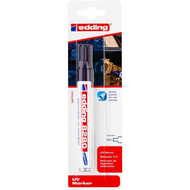 Marker Edding 8280 UV permanent, varf 1.5-3 mm, blister BPTCED08280B