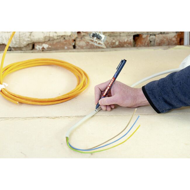 Marker Edding 8407 pentru cabluri vf 0.3mm 4 bucati/set, rezistent, marcare extrafina, cerneala permanenta BPTCED484070