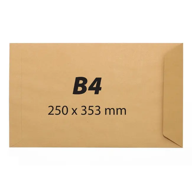 Plic B4, 250 x 353 mm, kraft, banda silicon, 90 g/mp, 25 bucati/set BPTCKF60100