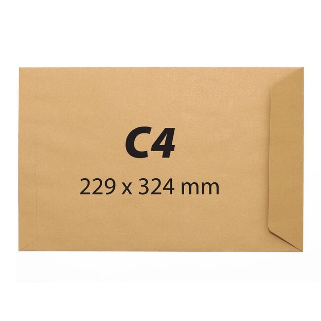 Plic C4, 229 x 324 mm, kraft, banda silicon, 90 g/mp, 25 bucati/set BPTCKF50100