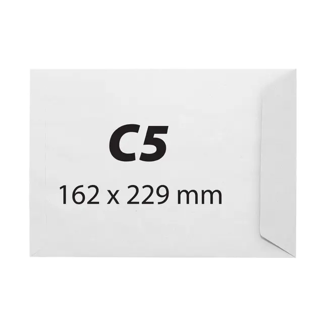 Plic C5, 162 x 229 mm, alb, gumat, 80 g/mp, 25 bucati/set BPTCKF31110