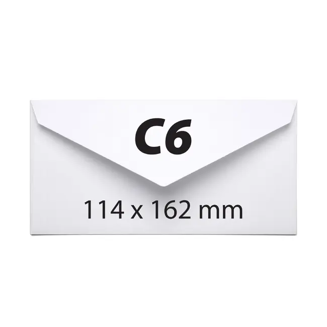 Plic C6, 114 x 162 mm, alb, gumat, clapa V, 70 g/mp, 1000 bucati/cutie BPTCKF11111