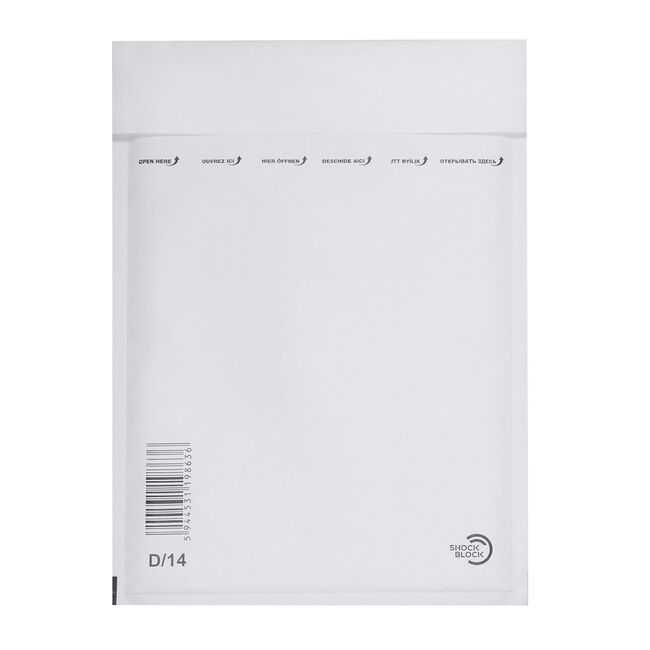 Plic cu protectie, 180 x 265 mm (interior), alb, banda silicon, 90 g/mp, 100 bucati/cutie BPTCKF70115