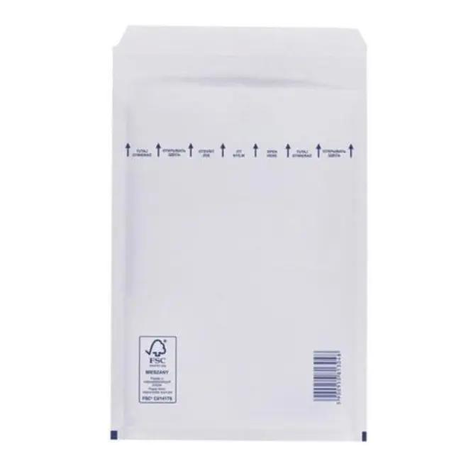 Plic cu protectie, 220 x 340 mm (interior), alb, banda silicon, 90 g/mp, 5 bucati/set BPTCKF70310