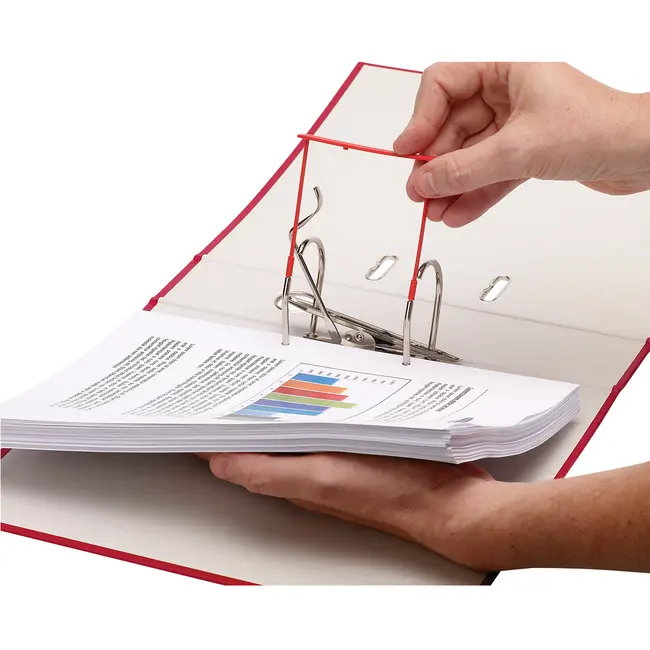 Alonje de mare capacitate Fellowes, plastic reciclat, rosu, 92 mm, 100 bucati/set BPTCFW089602