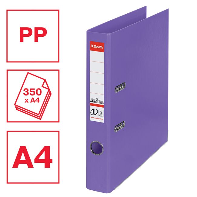 Biblioraft Esselte No.1 Power, PP/PP, A4, 50 mm, mov BPTCSL1210