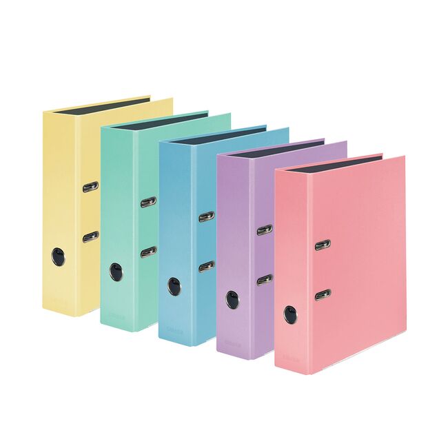 Biblioraft Falken Pastel, carton laminat, A4, 80 mm, roz flamingo BPTCFA062620