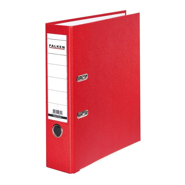 Biblioraft Falken plastifiat color, 50 mm, rosu BPTCFA029503