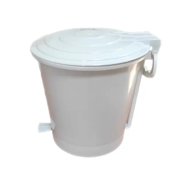 Cos gunoi cu pedala, Ergo, 10 l, alb BPTCPR000252