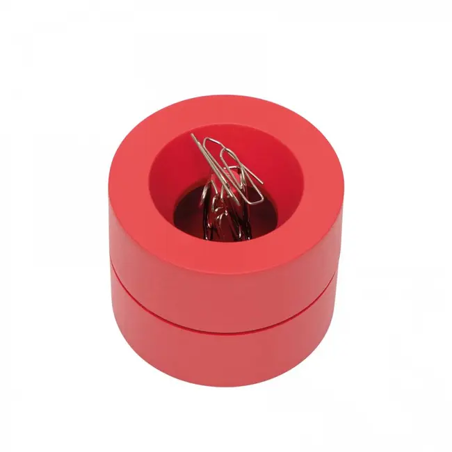 Dispenser agrafe MAUL, din plastic reciclat, rosu BPTCMA012325