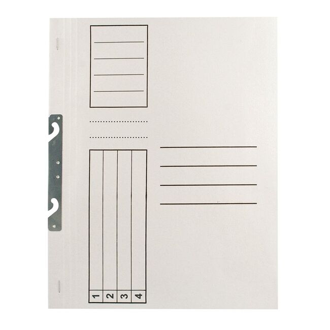 Dosar incopciat standard 1/1, alb BPTCDL30415