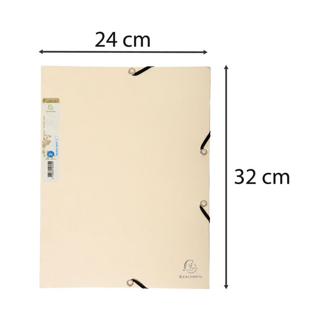 Dosar plic Exacompta Aquarel, A4, carton reciclat, inchidere elastic, crem BPTCFA056986