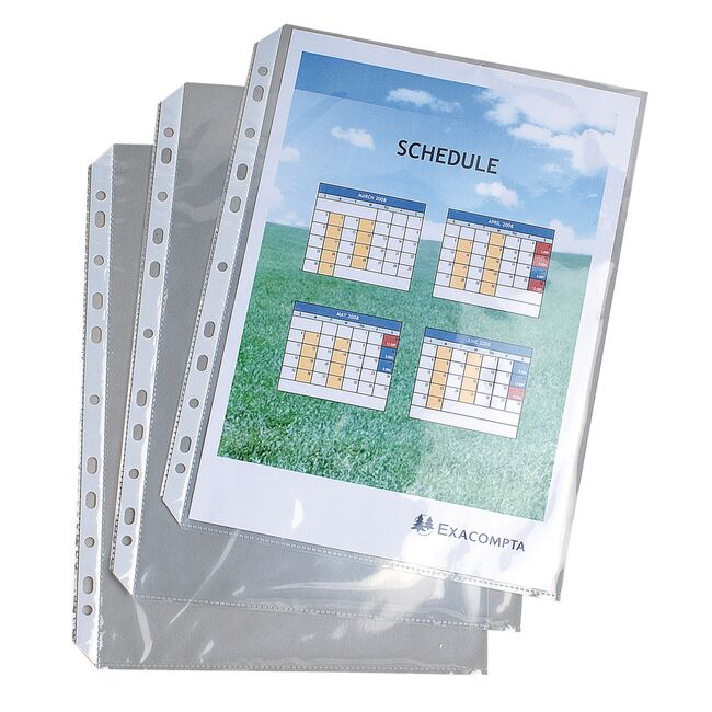 File protectie Exacompta Exactive, PP, cristal, portrait, A4, 20 bucati/set BPTCFA005834
