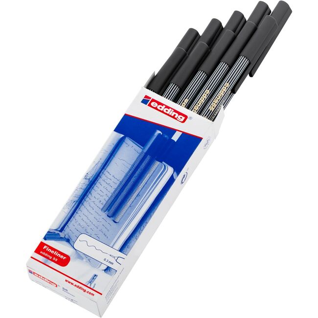 Liner Edding, 55 corp plastic, varf 0.3 mm, negru BPTCED05001