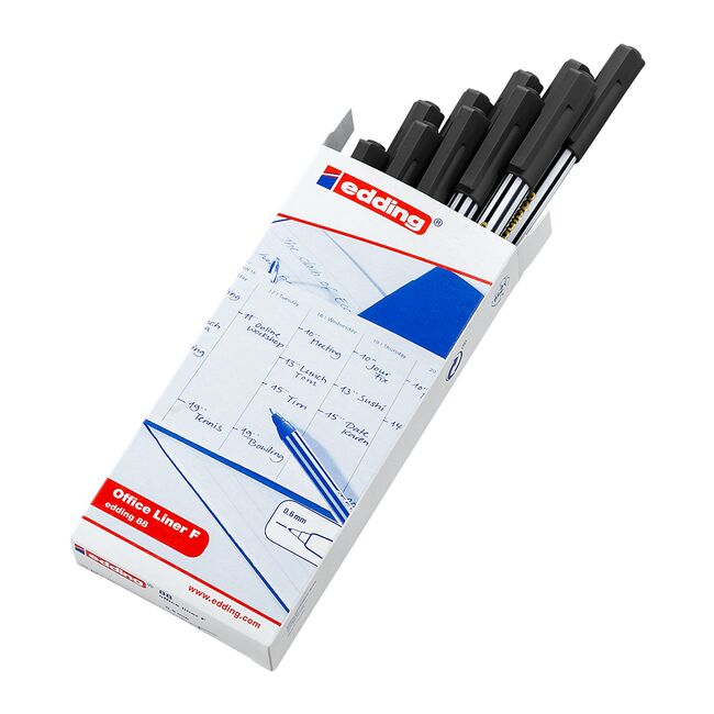 Liner Edding 88, corp plastic, varf 0.6 mm, negru BPTCED088001