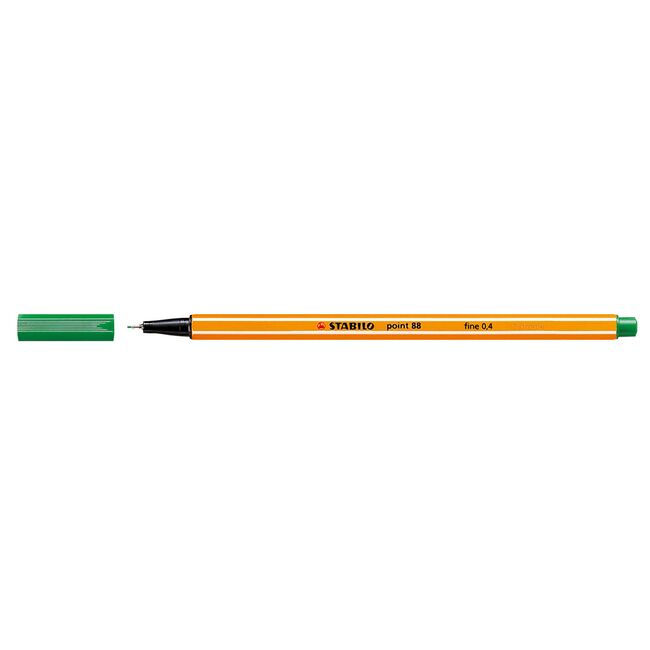Liner Stabilo Point 88, varf fetru, 0.4 mm, verde BPTCSW168814