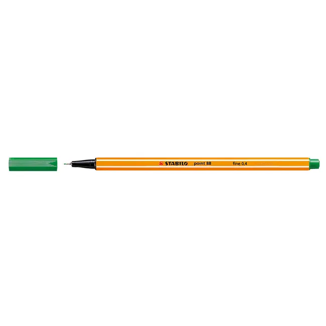 Liner Stabilo Point 88, varf fetru, 0.4 mm, verde BPTCSW168814