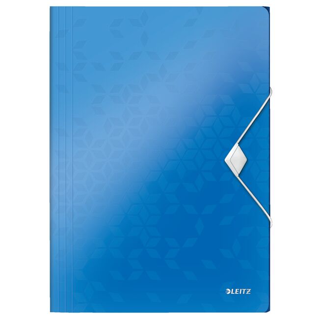 Mapa cu elastic Leitz WOW, PP, A4, 150 coli, albastru BPTCSL080302