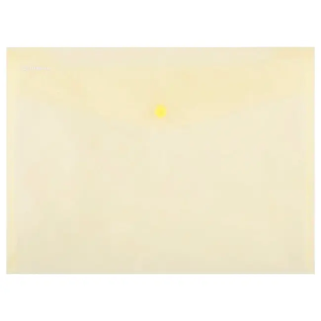 Mapa documente, Donau, A4, inchidere cu capsa, plastic, galben transparent BPTCDN100655