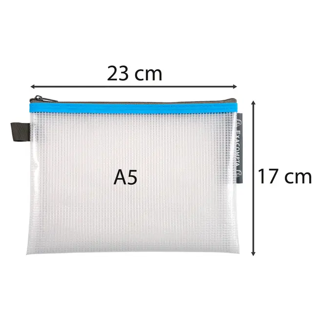 Mapa protectie, inchidere fermoar, A5, transparent BPTCFA034140