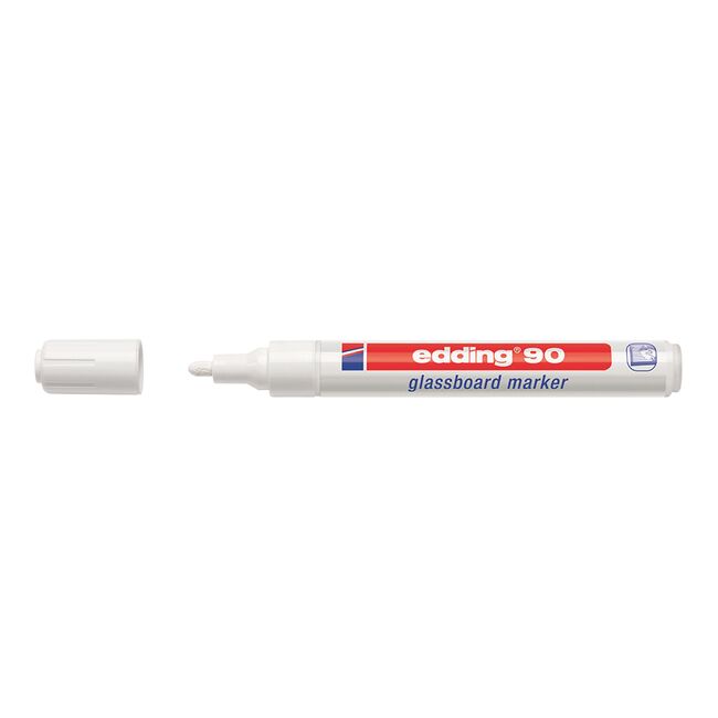 Marker Edding 90 tabla de sticla varf 2-3 mm alb BPTCED900049