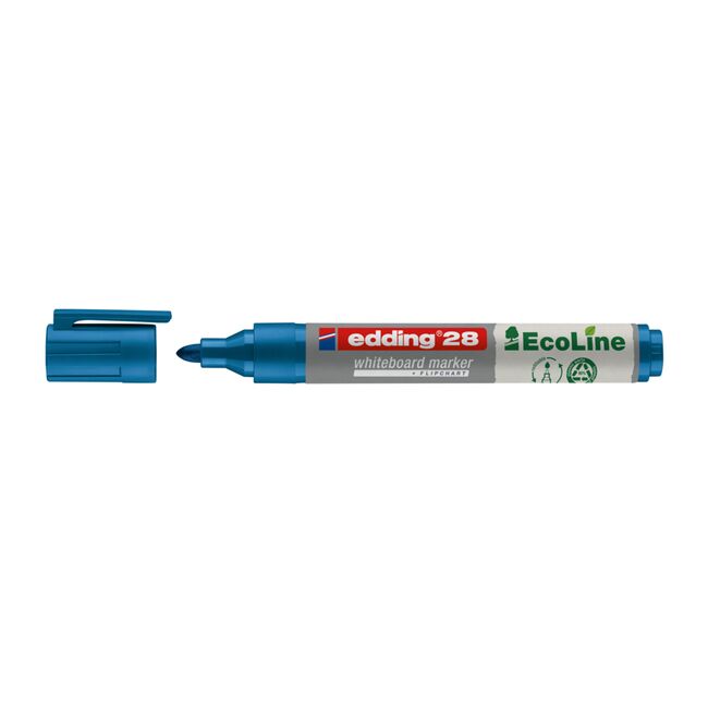 Marker pentru tabla Edding 28, ecologic, varf rotund, 1.5-3 mm, albastru BPTCED280003