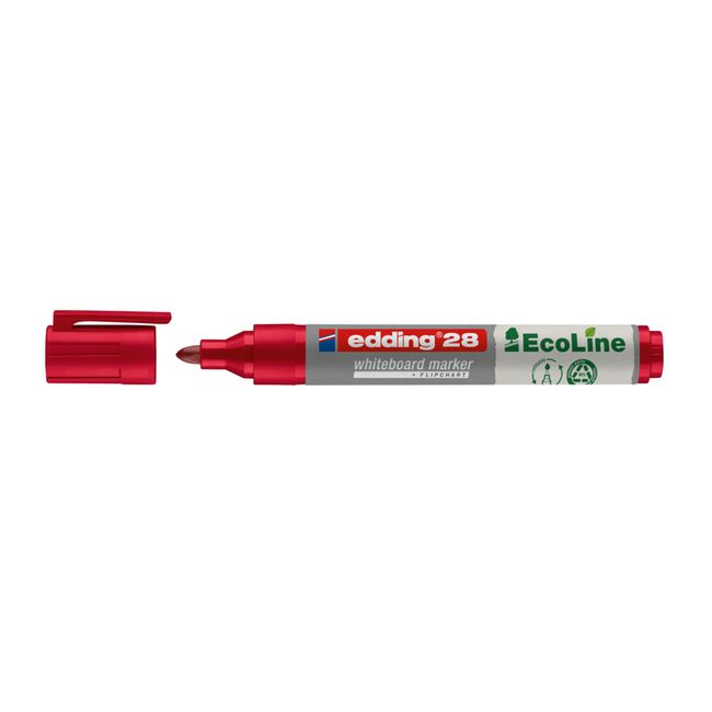 Marker pentru tabla Edding 28, ecologic, varf rotund, 1.5-3 mm, rosu BPTCED280002