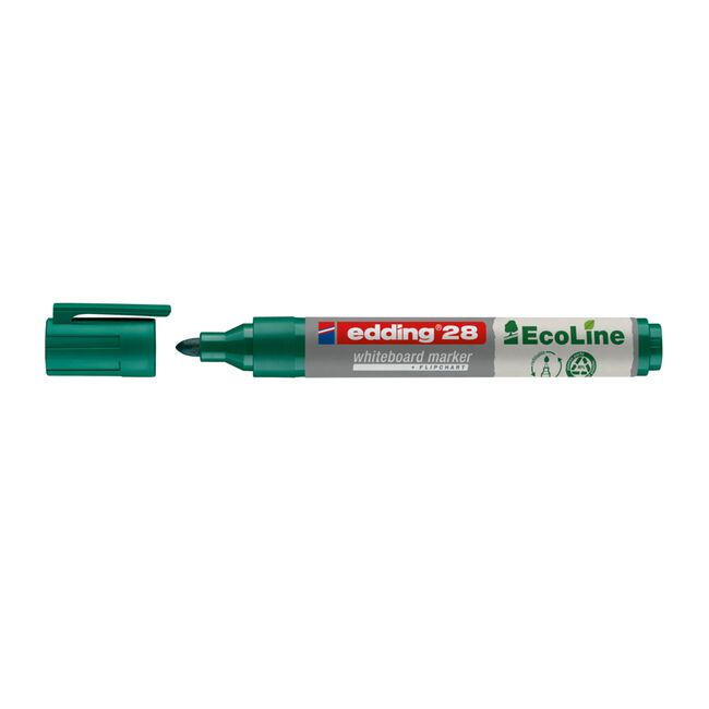 Marker pentru tabla Edding 28, ecologic, varf rotund, 1.5-3 mm, verde BPTCED280004
