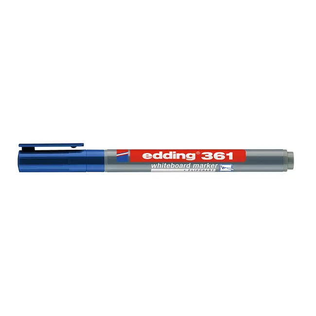 Marker pentru tabla Edding 361, corp plastic, varf 1 mm, albastru BPTCED361003