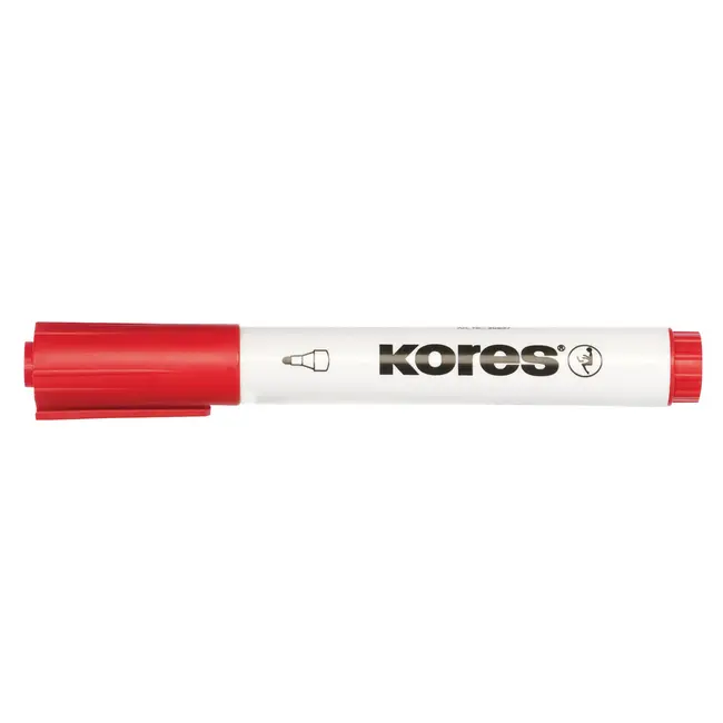 Marker pentru tabla Kores, varf rotund 3mm, rosu BPTCKS000202