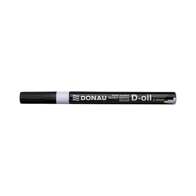 Marker permanent cu vopsea Donau, varf rotund, 2.2 mm, alb BPTCDN101203