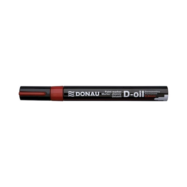 Marker permanent cu vopsea Donau, varf rotund, 2.8 mm, rosu BPTCDN101211