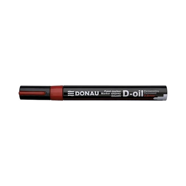 Marker permanent cu vopsea Donau, varf rotund, 2.8 mm, rosu BPTCDN101211